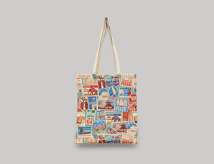 World Cities Post Stamps Tote Bag