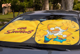 Homer & Bart Simpson Car Sun Shade