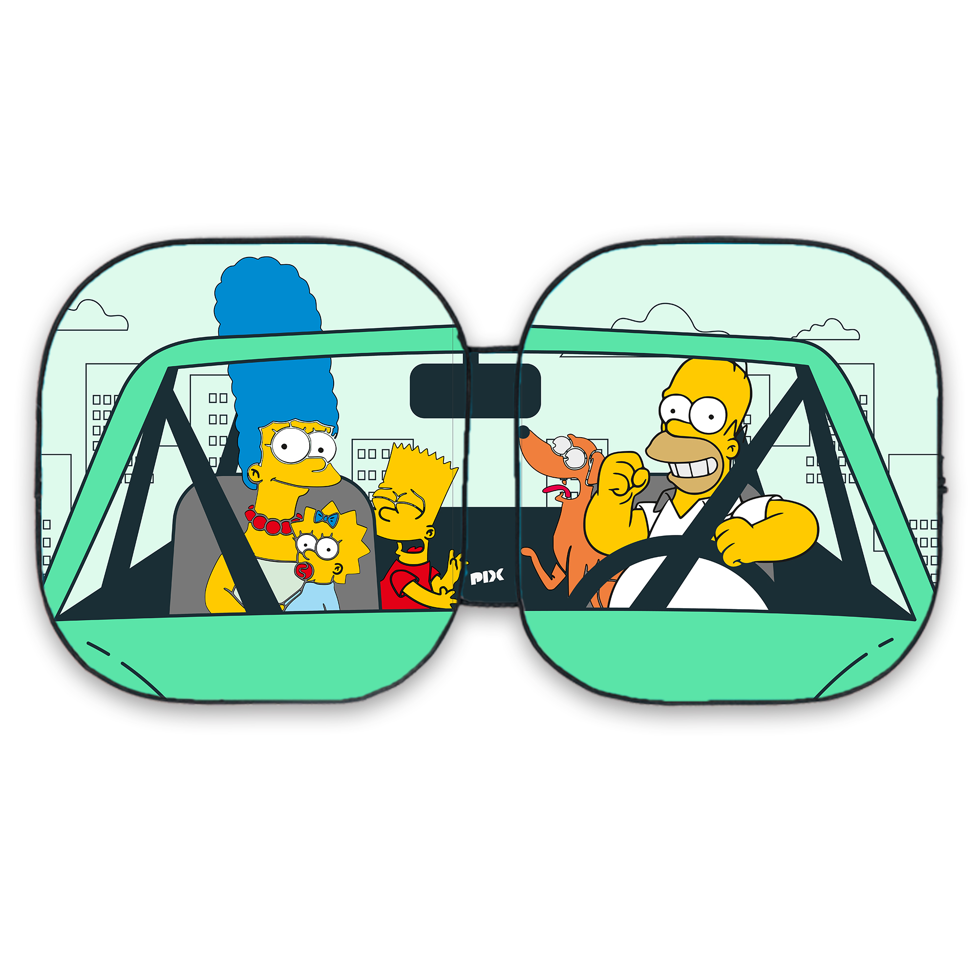 Simpson Family Car Sun Shade