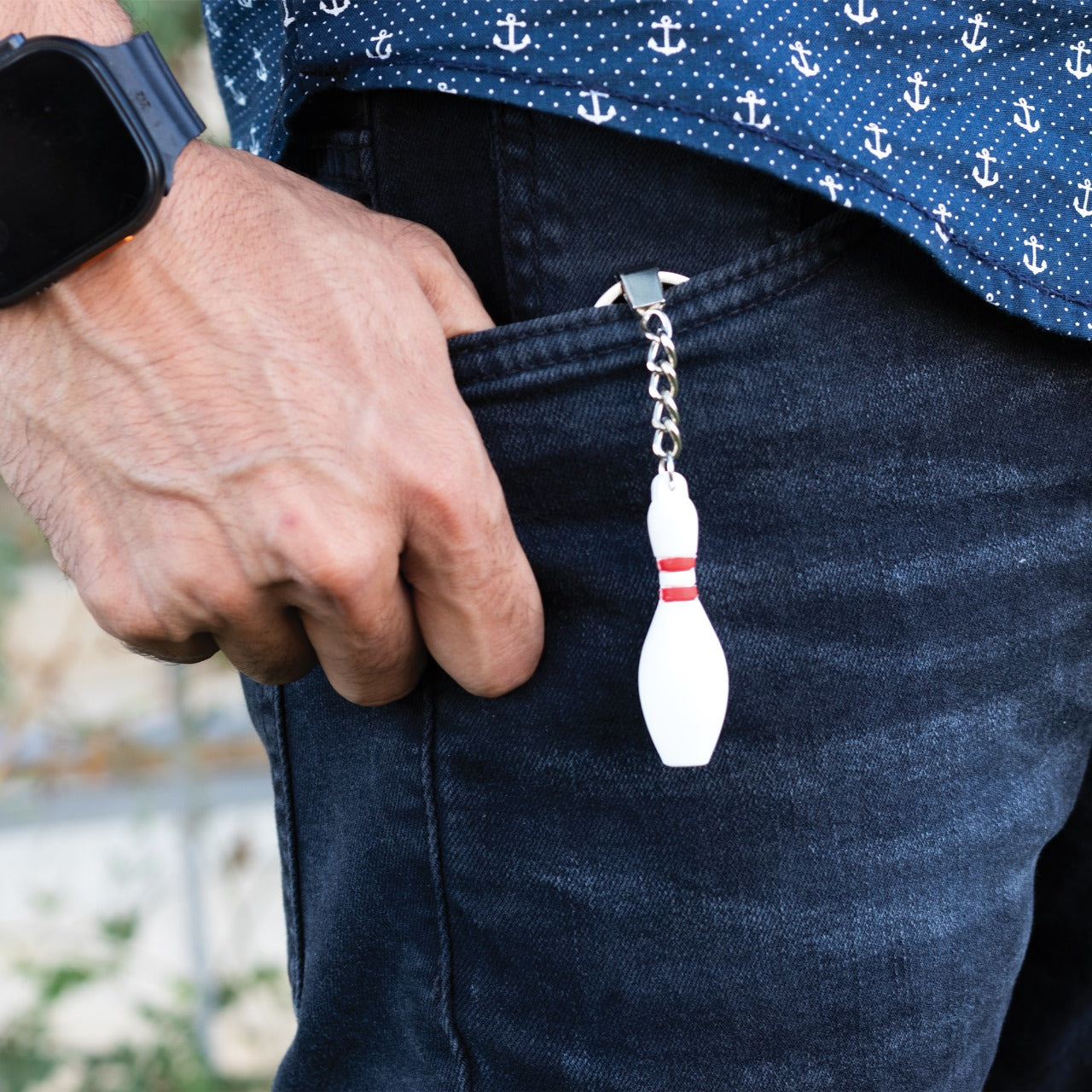 Bowling Pin Keychain