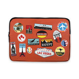 World Cities Post Stamps Laptop Sleeve