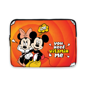 Minnie & Mickey Cartoon Laptop Sleeve